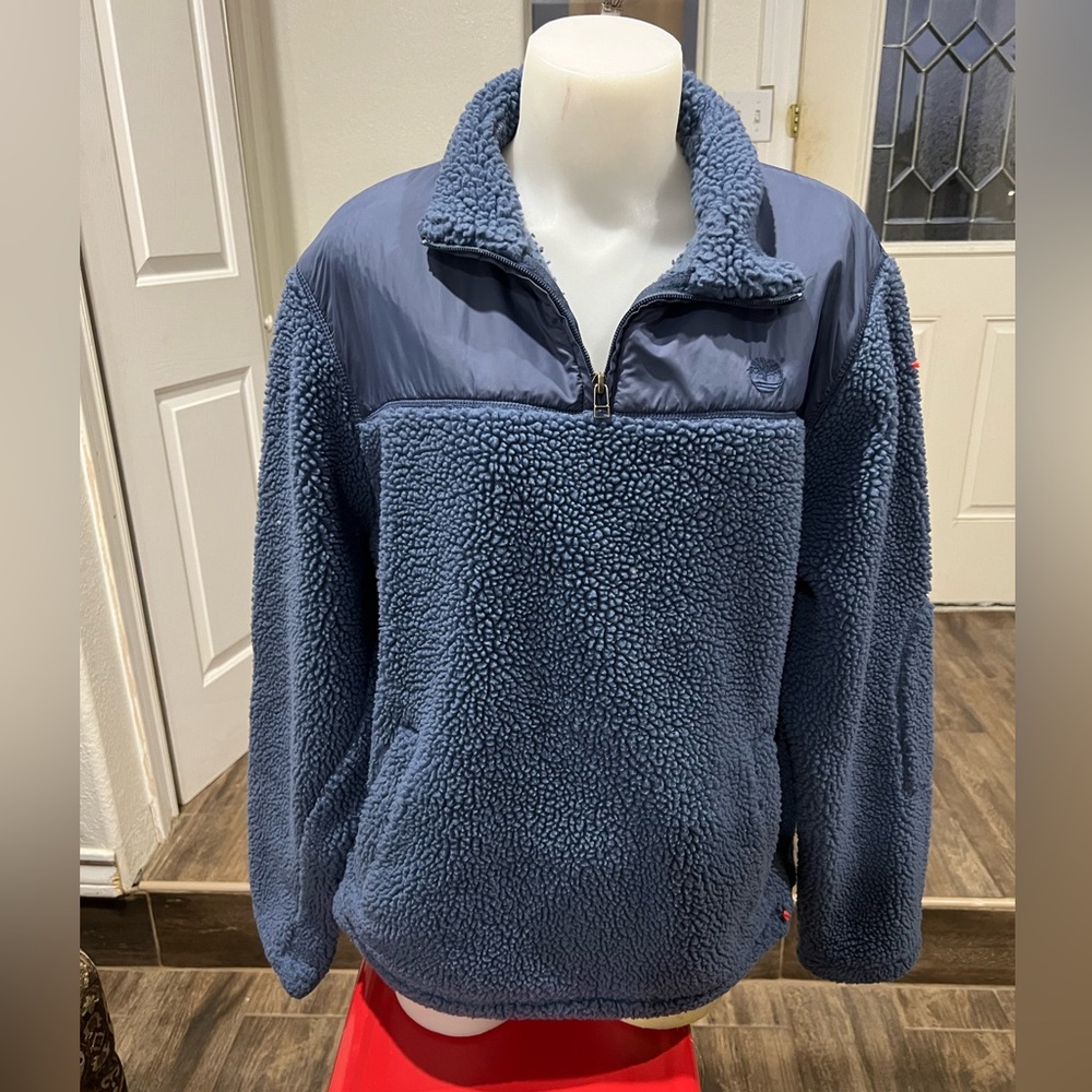 Timberland Outdoor Deep Pile 1/4 Zip Pullover Fleece Sweater Jacket Men's Large